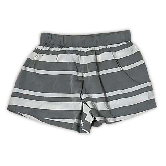 Nordstrom Casual Shorts Elastic Waist Rayon Striped Pattern Gray Girls 8/10 NWOT - Picture 1 of 8